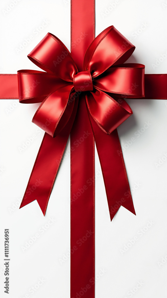 Elegant Red Christmas Ribbon on White: Versatile Holiday Decor for Festive Marketing and Design Projects Elegant Red Christmas Ribbon on White: Versatile Holiday Decor for Festive Marketing and Design Projects