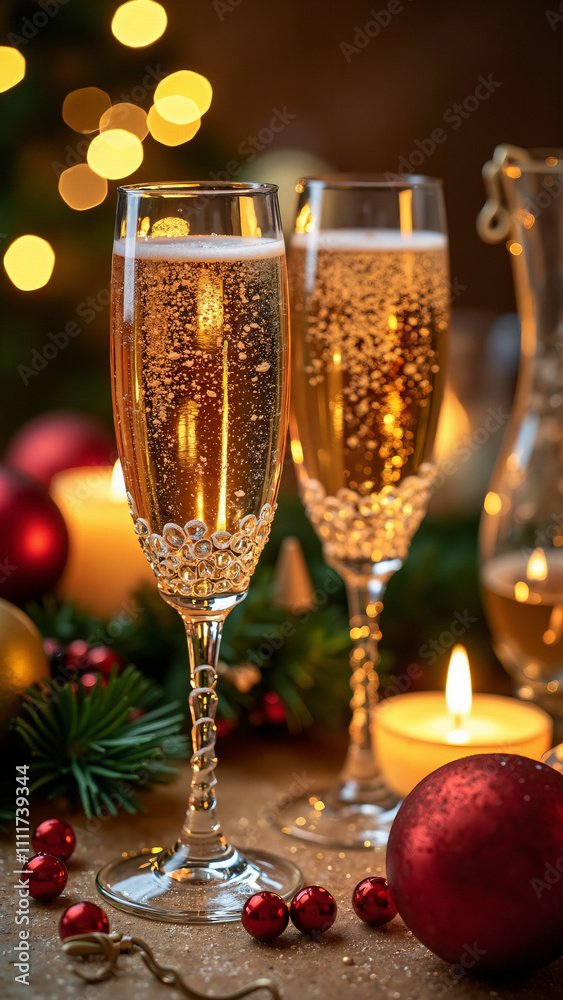Festive Champagne Glasses: Elevate Holiday Marketing with Sparkling Elegance for New Year's Eve Promotions Festive Champagne Glasses: Elevate Holiday Marketing with Sparkling Elegance for New Year's Eve Promotions