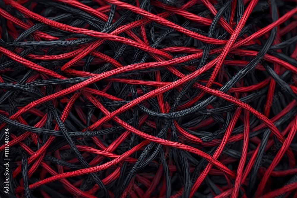 Virus-twisted cables snaring human creativity, showcasing suppression by tech's dark influence Virus-twisted cables snaring human creativity, showcasing suppression by tech's dark influence
