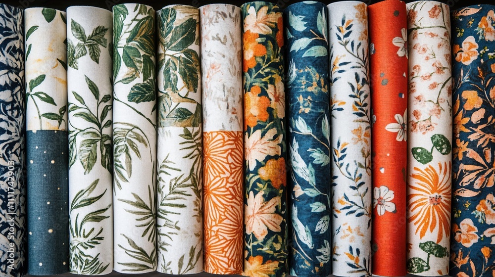 Floral Fabric Rolls: A Collection of Botanical Prints Floral Fabric Rolls: A Collection of Botanical Prints