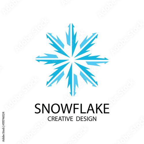 Snowflake Logo vector, Christmas Holiday snowflake picture, snowflake app icon, Snowflake illustration Design.