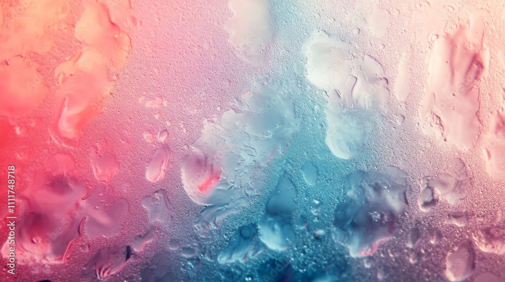 Fototapeta premium Abstract Water Droplets on a Gradient Background