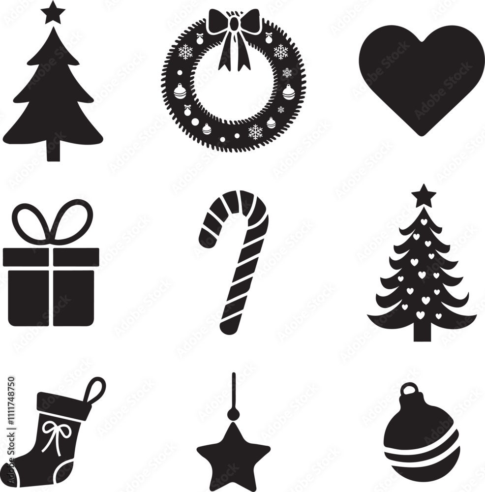 Merry Christmas some element icons vector art illustration Merry Christmas some element icons vector art illustration