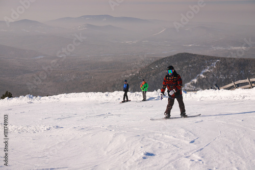 the place where tourists descend from the top of the mountain along the route