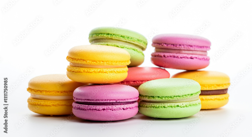 A delightful assortment of macarons in pastel hues, symbolizing sweetness, elegance, and indulgence A delightful assortment of macarons in pastel hues, symbolizing sweetness, elegance, and indulgence