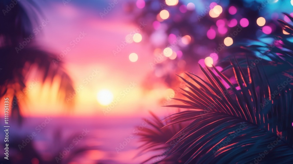 Neon Sunset: A vibrant blend of tangerine, lavender, and picture Neon Sunset: A vibrant blend of tangerine, lavender, and picture
