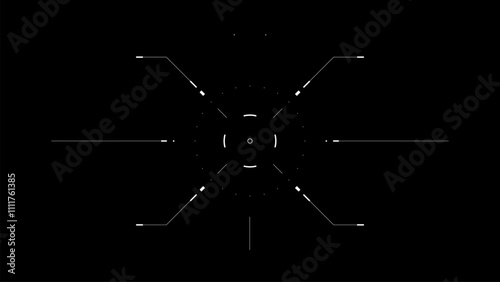 Obraz na płótnie HUD target animation reveal. Aiming. Futuristic drone UI. w salonie