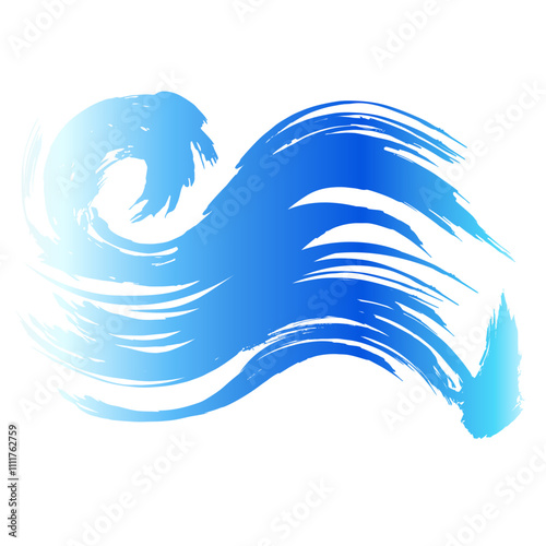 勢いのある海・渦水・波しぶきのイラスト素材　ベクター