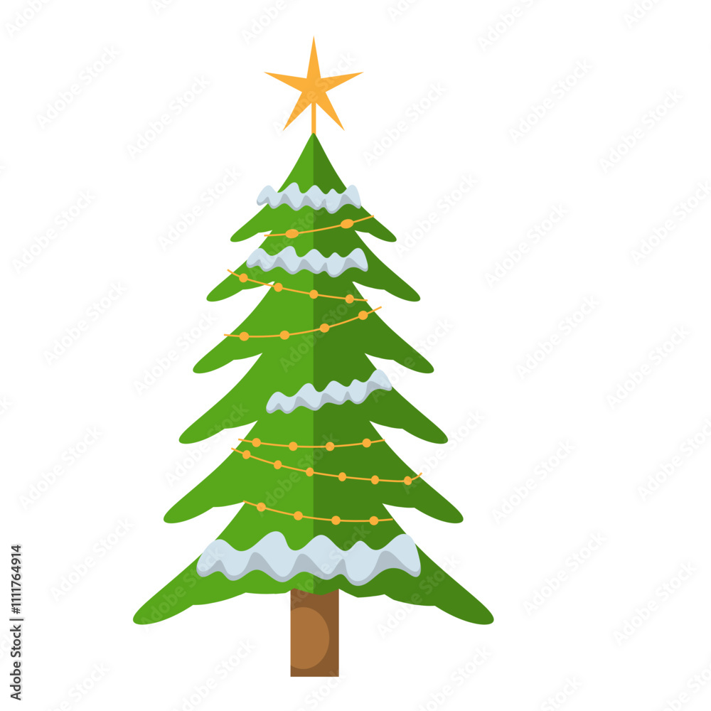 Christmas Pine Tree Illustration Christmas Pine Tree Illustration