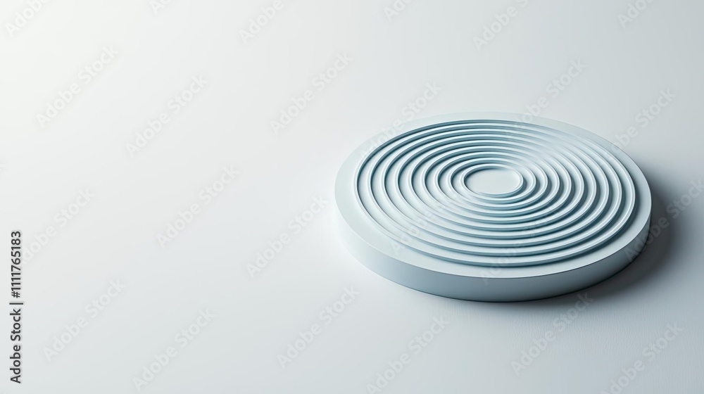 Minimalistic circular design on a white isolated background. Minimalistic circular design on a white isolated background.