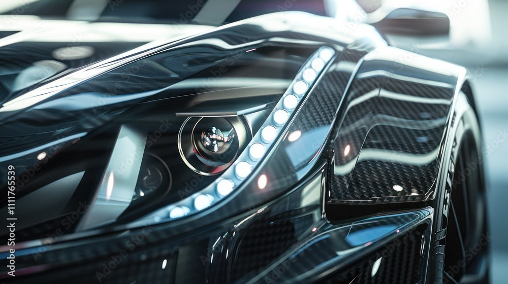 luxury sports car carbon body, LED headlights luxury sports car carbon body, LED headlights