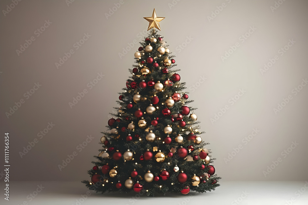 Festive 3D Christmas Tree Render Festive 3D Christmas Tree Render