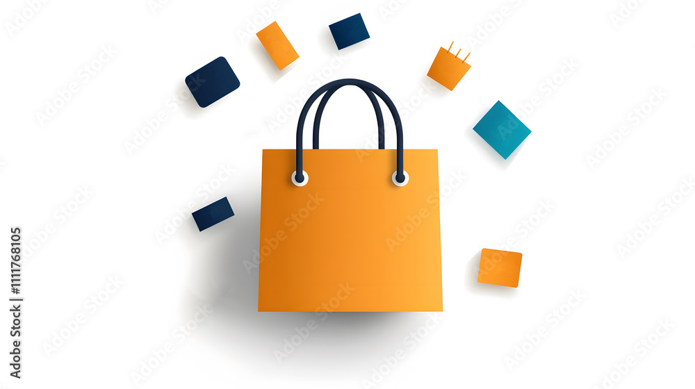 Boxing Day retro-themed sale poster with vibrant flat vector shopping icons Boxing Day retro-themed sale poster with vibrant flat vector shopping icons