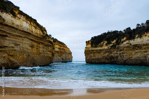 The Great Ocean Road, Big hill and twelve apostles national park on a rainy day 