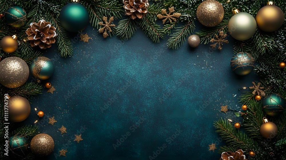 Creative Christmas card background with abstract festive shapes and a text field Creative Christmas card background with abstract festive shapes and a text field