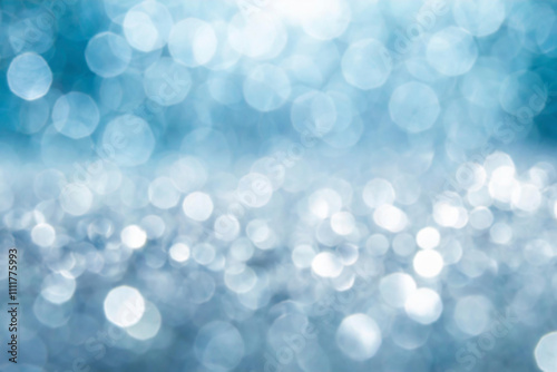 silver background of defocused abstract lights. golden bokeh lights.