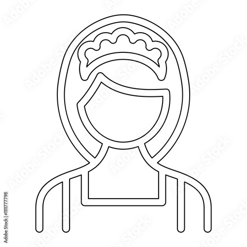 Housekeeper icon in line style