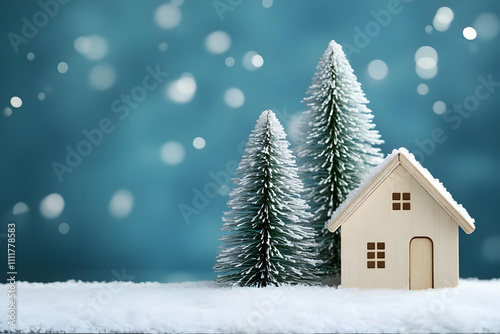 Winter Wonderland House Illustration photo