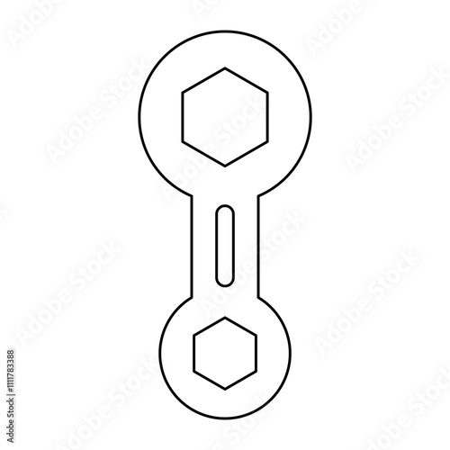 Wrench icon in line style