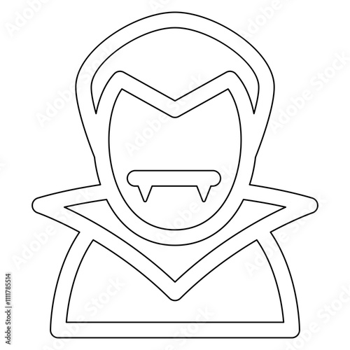 Vampire icon in line style