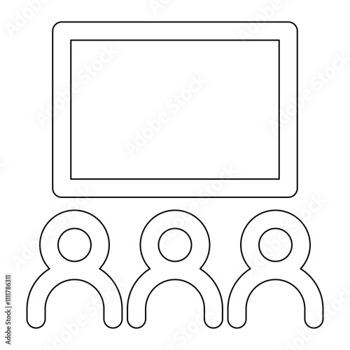 Meeting icon in line style