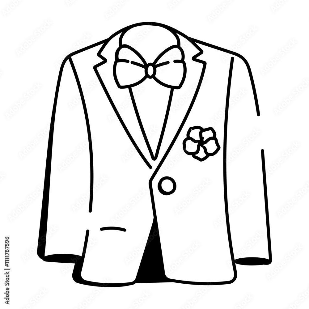 A hand drawn icon of groom coat
A hand drawn icon of groom coat