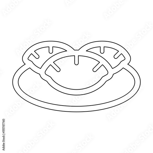 Gyoza icon in line style