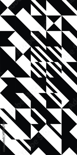 Retro black and white geome...