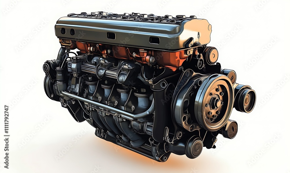 Car engine on transparent background, Generative Ai
Car engine on transparent background, Generative Ai