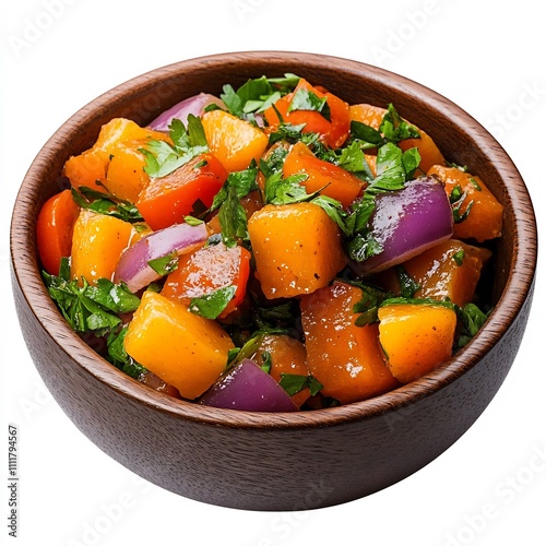 Closeup of Traditional Polish Side Dish Kapusta Zasmaana in Wooden Bowl