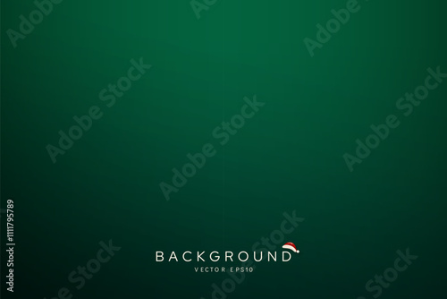 Christmas dark green color gradient background vector design