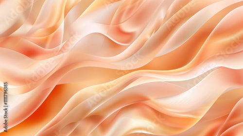 Abstract waves of soft orange and cream colors create a soothing design.