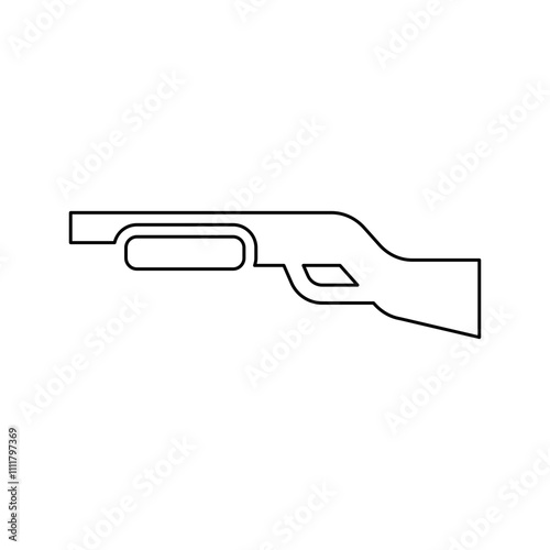 Shotgun icon in line style
