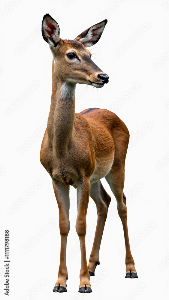 Majestic Deer Isolated on White: Wildlife Beauty for Conservation Campaigns, Nature Marketing, and Outdoor Gear Promotion Majestic Deer Isolated on White: Wildlife Beauty for Conservation Campaigns, Nature Marketing, and Outdoor Gear Promotion