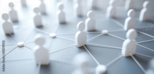 3D design symbolizing the power of social media in expanding network connections.