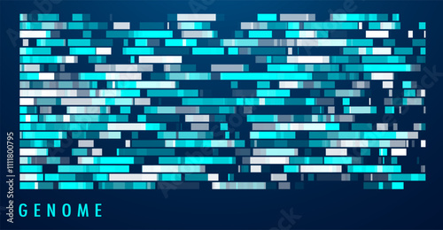 Big data visualization. DNA genomic test, genom map. Abstract infographics representation. Graphic concept for your design