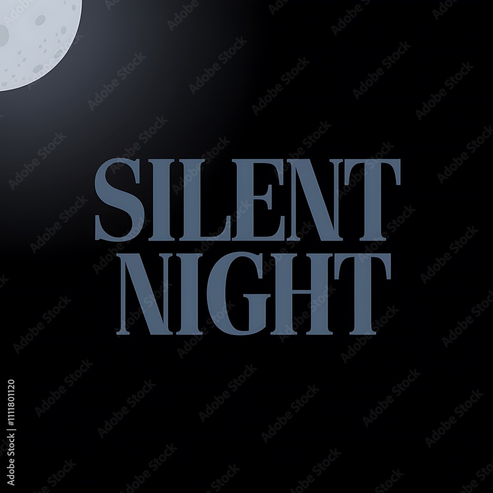 Obraz premium Silent Night Moonlit Winter Scene