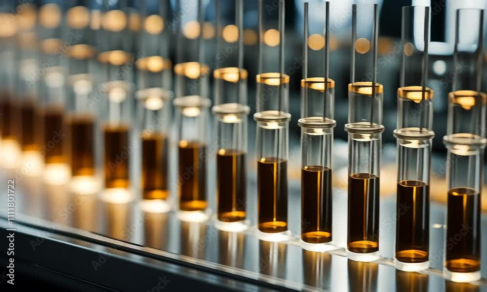 Close-up of laboratory and drug production and research reagents Close-up of laboratory and drug production and research reagents