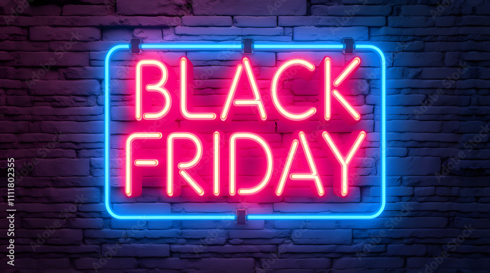 Black Friday neon sign on black background Black Friday neon sign on black background