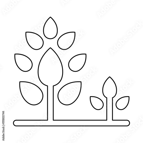 Tree icon in line style