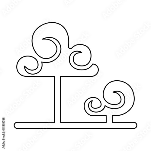 Tree icon in line style