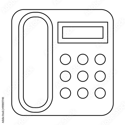 Telephone icon in line style