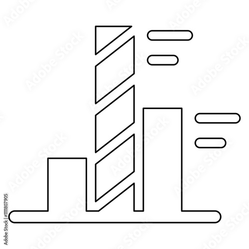 statistic icon in line style