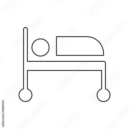 Admit icon in line style
