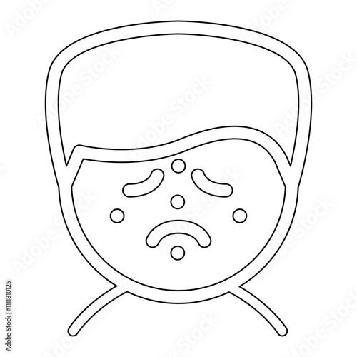 Acne icon in line style