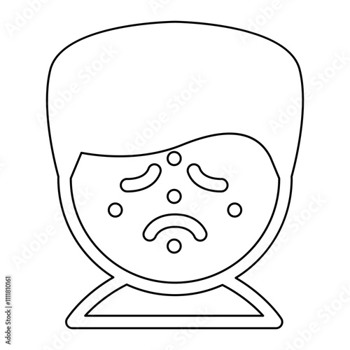 Acne icon in line style