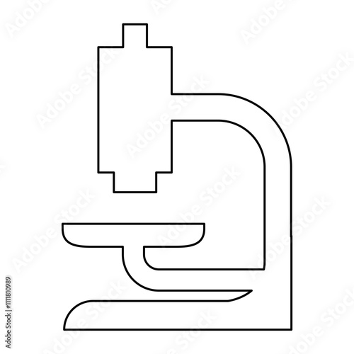 microscope icon in line style