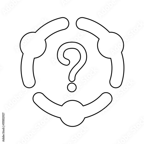 Problem icon in line style