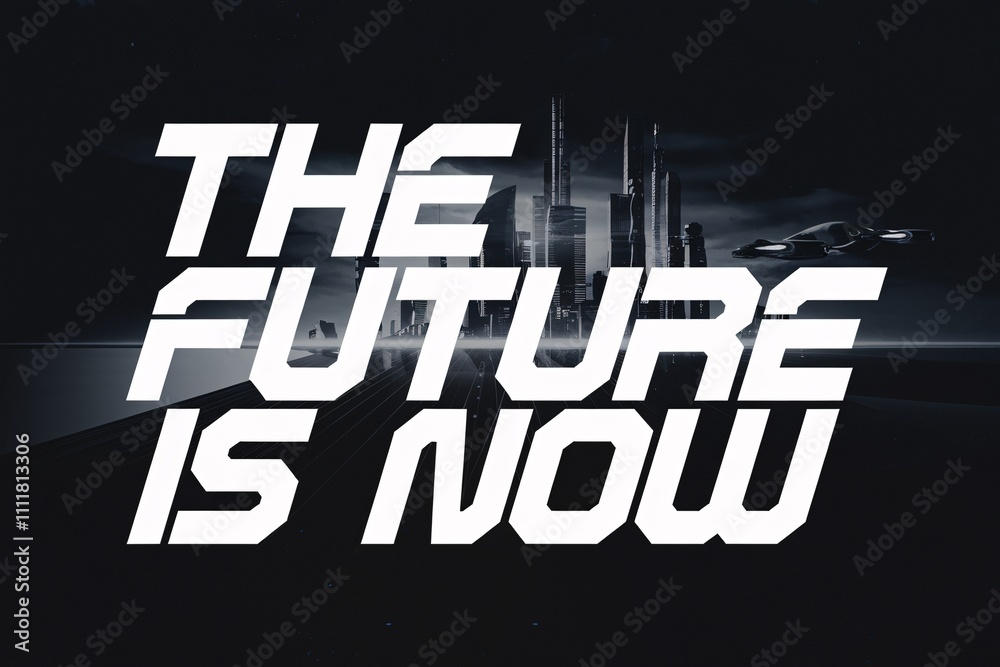 Obraz premium The Future is Now: Futuristic Typography
