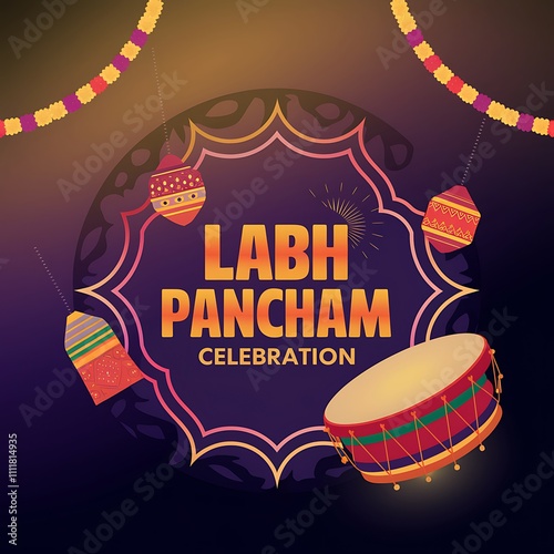 Labh Pancham Celebration Festive Indian Holiday Design photo